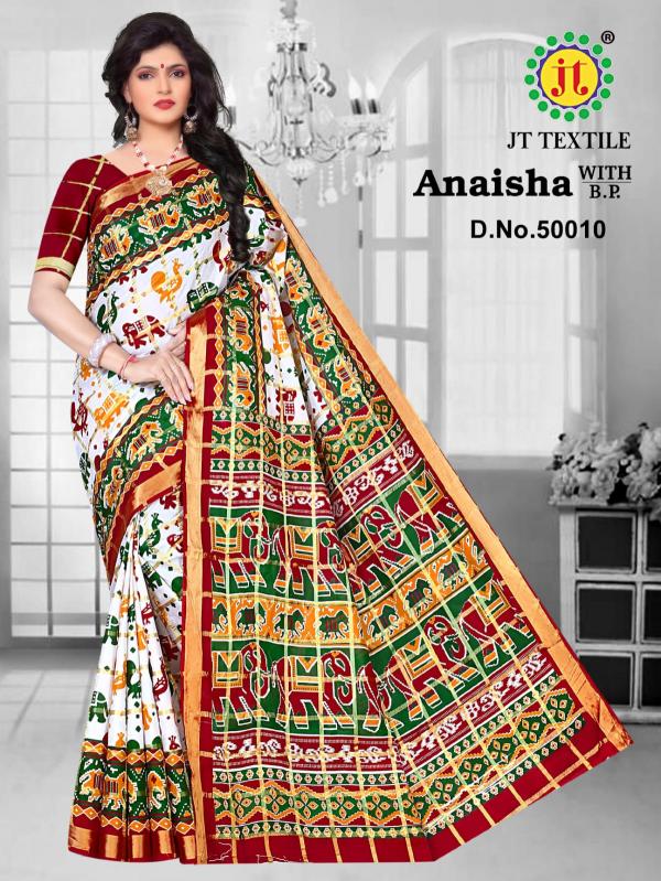 Jt Anaisha Vol-50 Cotton Designer Exclusive Printed Saree Collection